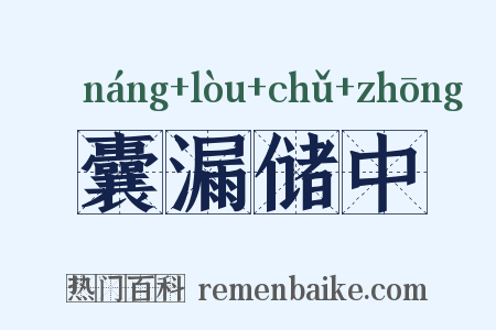 囊漏储中是什么意思的图片